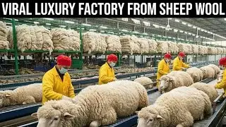 How Raw Sheep Wool Becomes Luxury Carpets: Inside a Wool Processing Factory (Full Journey)