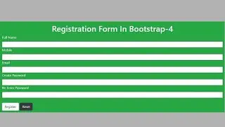 Bootstrap Registration Form | Simple | Fastest |