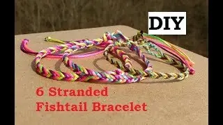 Quick and Easy Fishtail Friendship Bracelet Tutorial [Six Stranded braid]