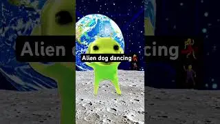 Alien dog dancing on moon🌕