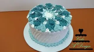 Bolo Coroa Azul Em Chantilly | Chantilly Blue Wreath Cake (ENGLISH SUBTITLES)