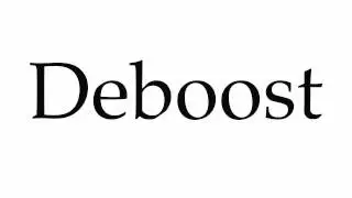 How to Pronounce Deboost