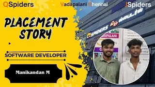 Success story of Mr.Manikandan M as a software Engineer  Qspiders vadapalani Chennai.
