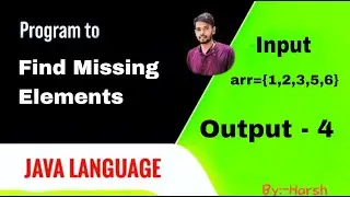 Find missing number in an array || By Harsh