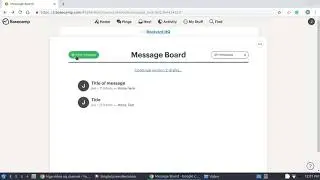 Basecamp logged-in user create new message