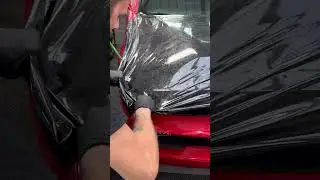Installing Black Forged Carbon PPF to the bonnet of this SRT Hellcat! 😮&zwj;💨⚫️❤️ #ppf  #carbonfiber