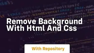 Remove background with html and css