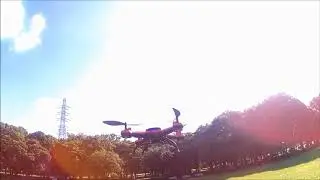 Potensic F183DHテストと5.8GFPVカメラをF181移設テスト飛行空撮