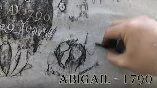 The Gravestone Rubber ASMR - Abigail, Wife of a Colonial Soldier - New England Gravestone Rubbing