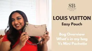 Louis Vuitton EASY POUCH ON STRAP | Turtledove | Обзор сумки | Что в моей сумке | vs Mini Pochette