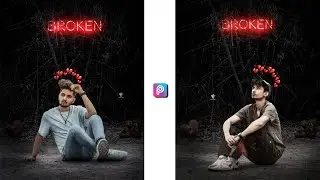 Broken Heart Photo Editing | Picsart Photo Editing | Lightroom Photo Editing - Ghaus Editz