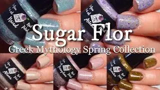 Live Swatches | Sugar Flor Polish New Spring Glitter Crelly Collection 🌸