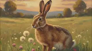 Bunny UHD 4K TV Art Silent Screensaver | Rabbit TV Wallpaper l 2 Hours Nature TV Art 1 Oil Painting