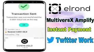 MultiversX Amplify Elrond || Instant Payment eGLD Token||Twitter Work|| Withdraw Binance Trustwallet
