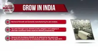 Grow in India Union Budget 2015-16