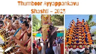 Thumboor Ayyappankavu Temple - Shashti 2023 I Peruvanam Kuttan Marar Pancharimelam