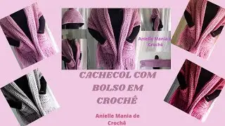 CACHECOL COM BOLSO EM CROCH&Ecirc;...(Cachecol)