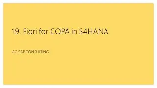 COPA-For-All - 19 - Фиори представляет COPA в S4HANA | AC SAP Consulting