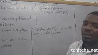 Déterminer L'expression Analytique À Partir De L'écriture Complexe