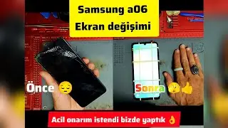 🚨📱 Samsung A06 Ekran Değişimi! ⚡ Acil Onarım.şirket telefonu.🔧 Öncesi ➡️ Sonrası