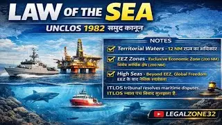 UNCLOS 1982 in English \ Hindi | Law of the Sea Explained | Territorial Sea&ndash;EEZ&ndash;High Seas