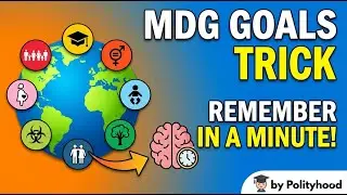 SHORT TRICK 8 MILLENNIUM DEVELOPMENT GOALS | REMEMBER ALL WITHIN A MINUTE | MDG GOALS TRICK #tricks