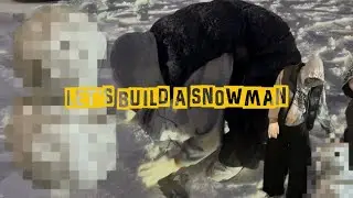 MY FIRST VIDEO‼️let&rsquo;s build a snowman w my siblings☃️