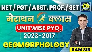 UGC NET JUNE 2023 | GEOGRAPHY MARATHON  | GEOMORPHOLOGY #netjrf #net #geography #ap2023 #DECNET2023