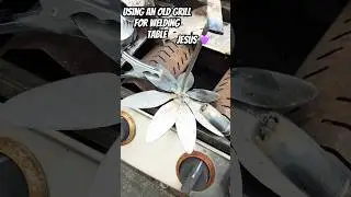Old grill - welding table?  Welding adventures on a budget. #Jesus #welding ##shorts