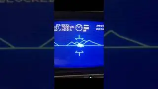 Battlezone by Atarisoft on a Commodore Vic 20 with 1702 monitor