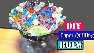 Craft with paper | DIY Paper Quilling Bowl