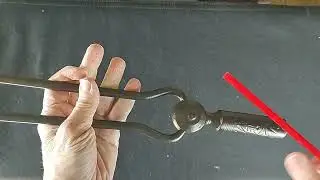 Antique Cast Iron Fireplace Coal Tongs &mdash; Ornate Floral Handle (Victorian Style)