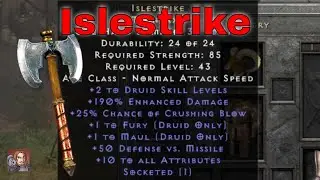 D2R Unique Items - Islestrike (Twin Axe)