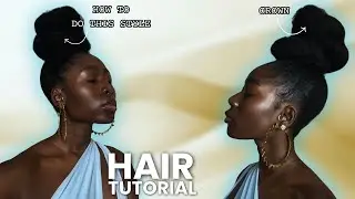 Easy Natural hair style tutorial | Chunky Ponytail