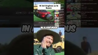 10 Jet Engines vs  12 Buses  Epic Car Jump! #clips #mrbeast #trending