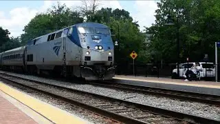 Amtrak 181 P42 GE GENESIS darts past Ashland stations (ASD)