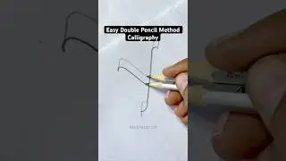 ✨ Letter &lsquo;Y&rsquo; Calligraphy | Satisfying Hand Lettering with Double Pencil ✏️ #shorts #shortvideo