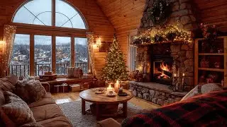 Christmas Night Comfort With Relaxing Winter Jazz Instrumental And Warm Fireplace Glow 8