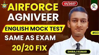 Airforce Agniveer English Mock Test 3 For 01/2027 Batch | Airforce Group X Y English Practice Set