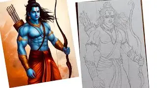 Lord Ram ji drawing # Ram ji drawing with grid method