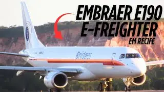 EMBRAER E190 E-FREIGHTER DA BRIDGES AIR CARGO NO AEROPORTO DO RECIFE. O PRIMEIRO CARGUEIRO EMBRAER!