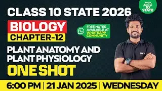 🔴 One Shot🔥 Plant Anatomy & Plant Physiology | Chapter 12 | Class 10 Science | Xylem State 10 Tamil