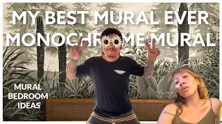 IDE MURAL UNTUK KAMAR TIDUR. MONOCHROME MURAL TUTORIAL. CARA MELUKIS MURAL HITAM PUTIH