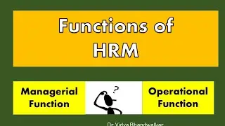 HRM Functions l Managerial Functions and Operational Functions