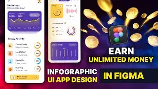 Earn Money Online | From Infographic UI App Design Tutorial - Figma 2023 (Hindi)