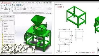 Stone Mill part 1/25 in solidworks | Solidworks beginners | Solidworks tutorials.