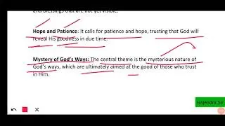 Light shining out of darkness | God moves in mysterious ways | Important notes for exam | Analysis