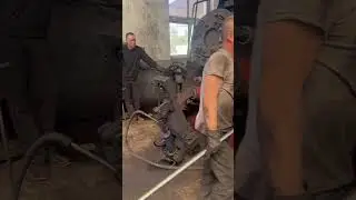 Make in China the hard working ironsmith doing forging job inside the factory #stamping #machine
