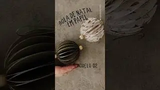 DIY Bola de Natal em Papel #diy #decoracaodenatal #tutorial #natal