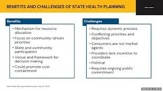 Webinar: State Health Planning to Improve Access to Care in Massachusetts: Needs and Current Tools